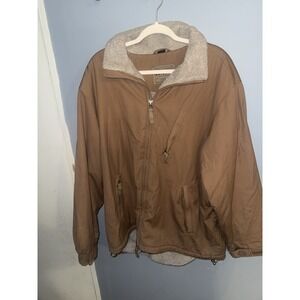 Vtg Columbia Wool Lined Coat Jacket XL Brown EUC